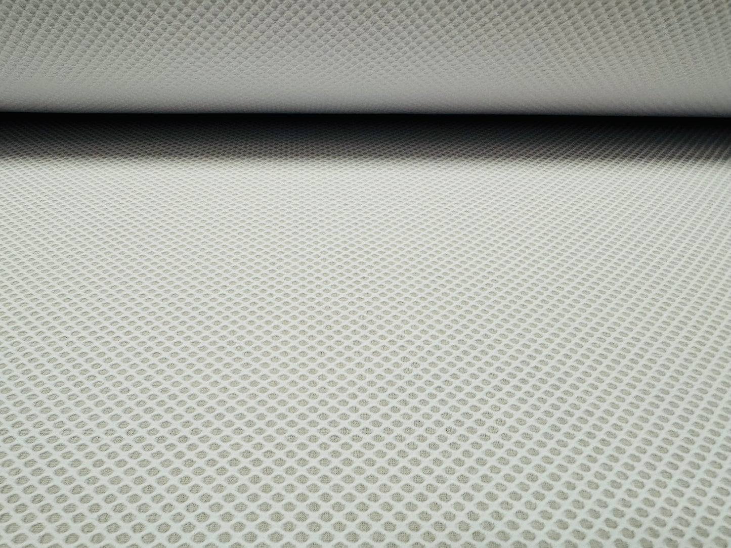 Super stretch faux fishnet spandex jersey fabric, per metre - plain - white