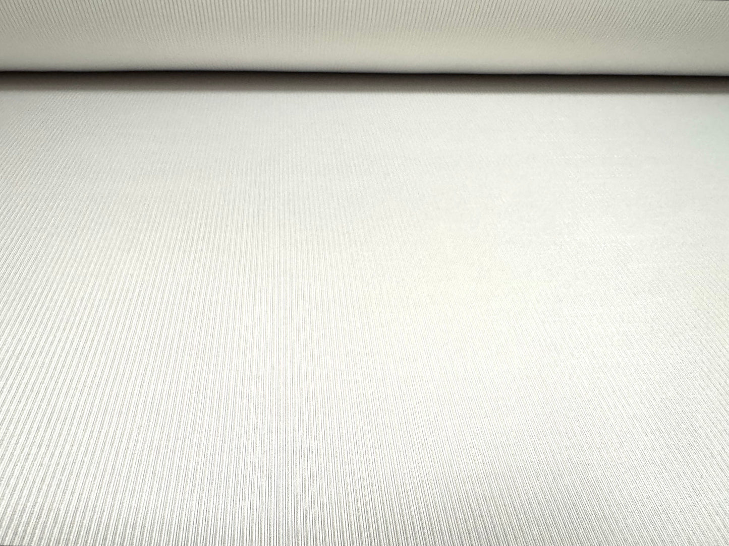 Fine stretch spandex rib jersey fabric, per metre - plain - white