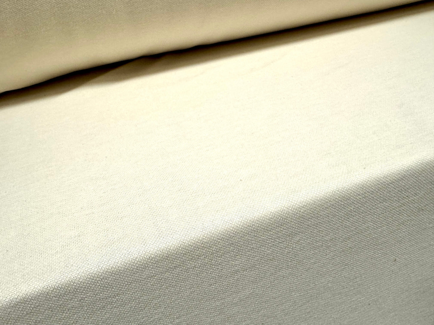 Merino wool soft interlock knitwear fabric, per metre - plain - cream