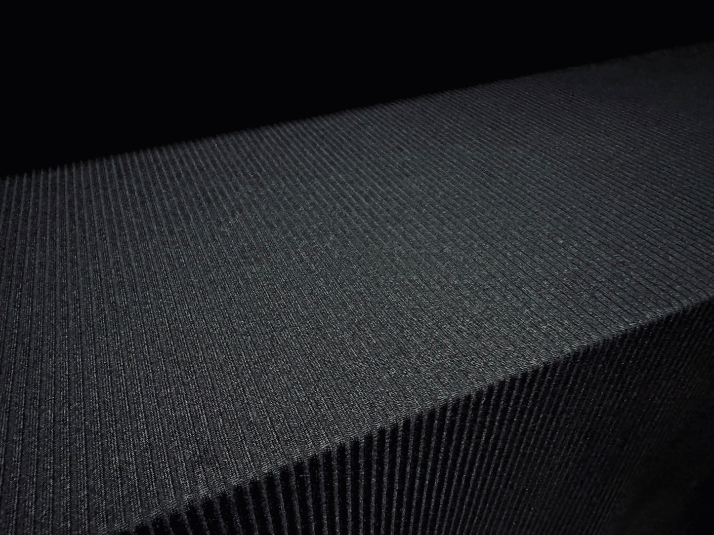 Super stretch spandex fine rib jersey fabric, per metre - plain - black