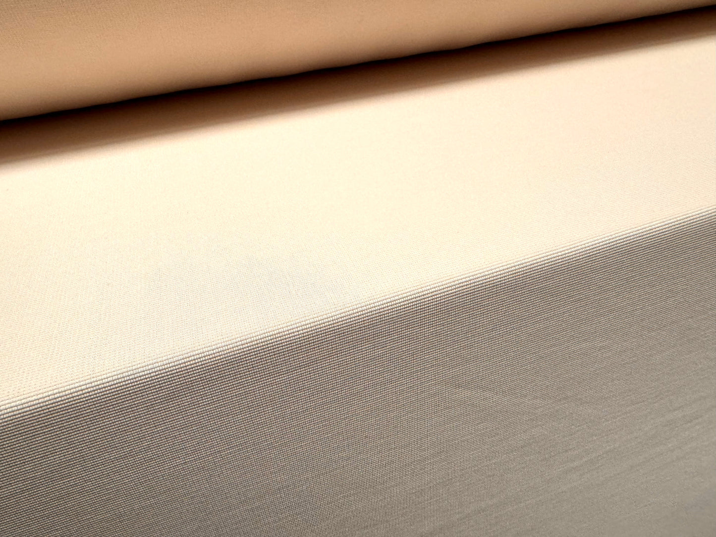 Fine ottoman rib stretch double jersey fabric , per metre - plain - oyster