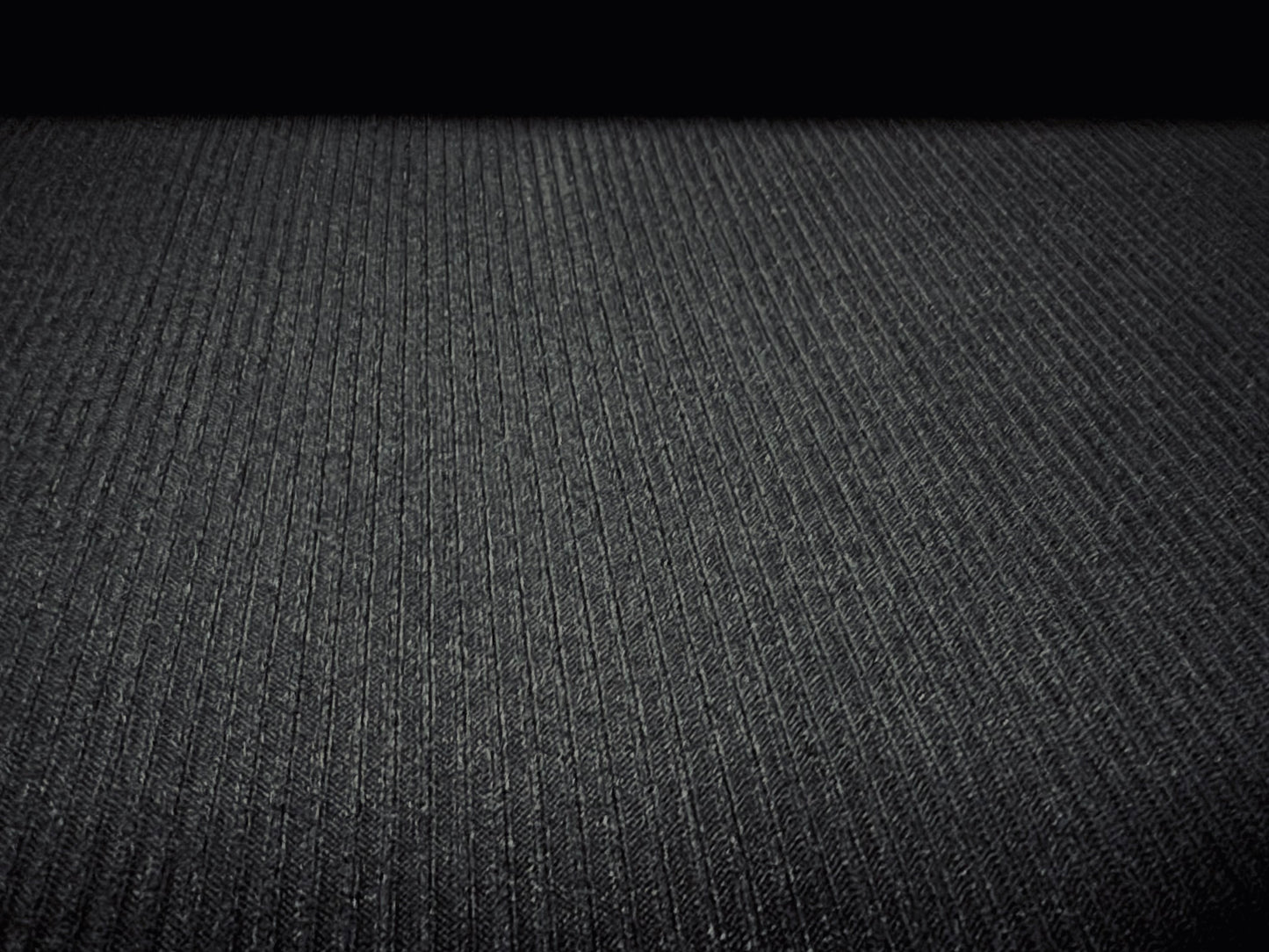 Heavyweight super stretch spandex rib jersey fabric, per metre - plain - black