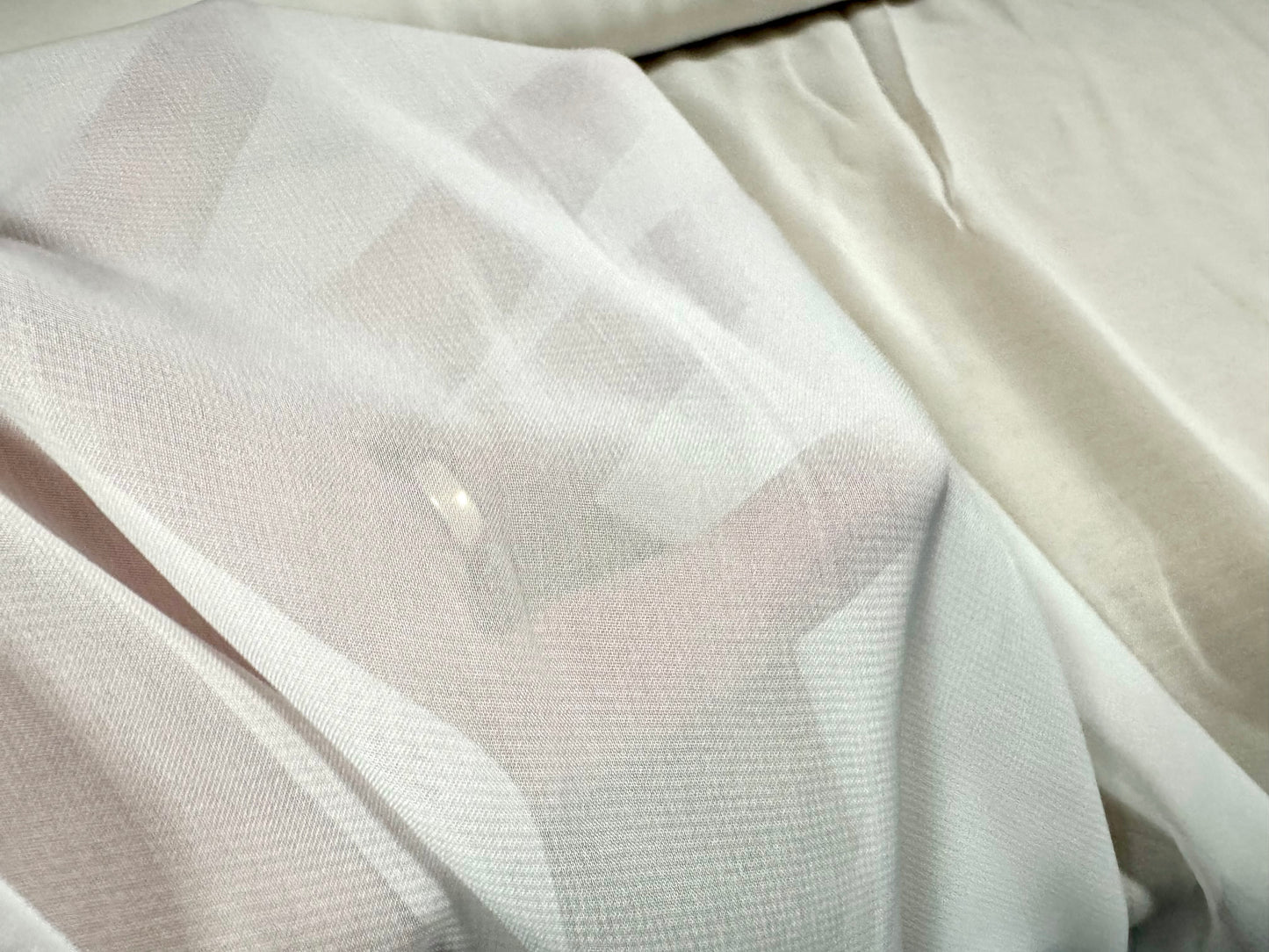 Chiffon woven dress fabric, per metre - plain - off white