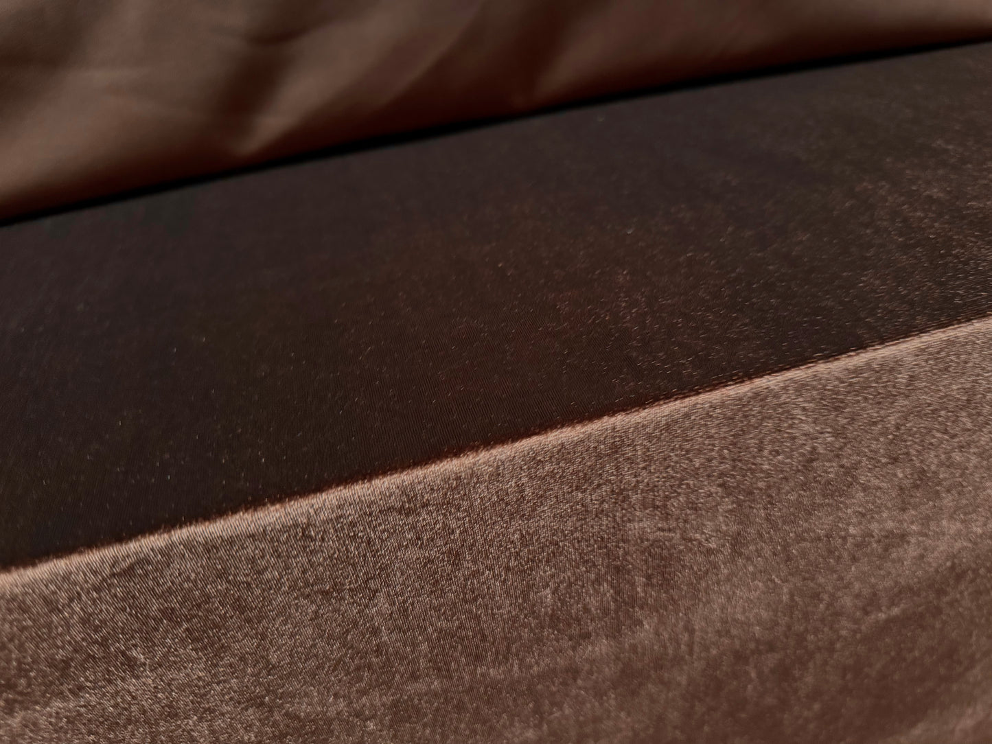 Spandex velvet stretch dress fabric, per metre - plain - chocolate brown