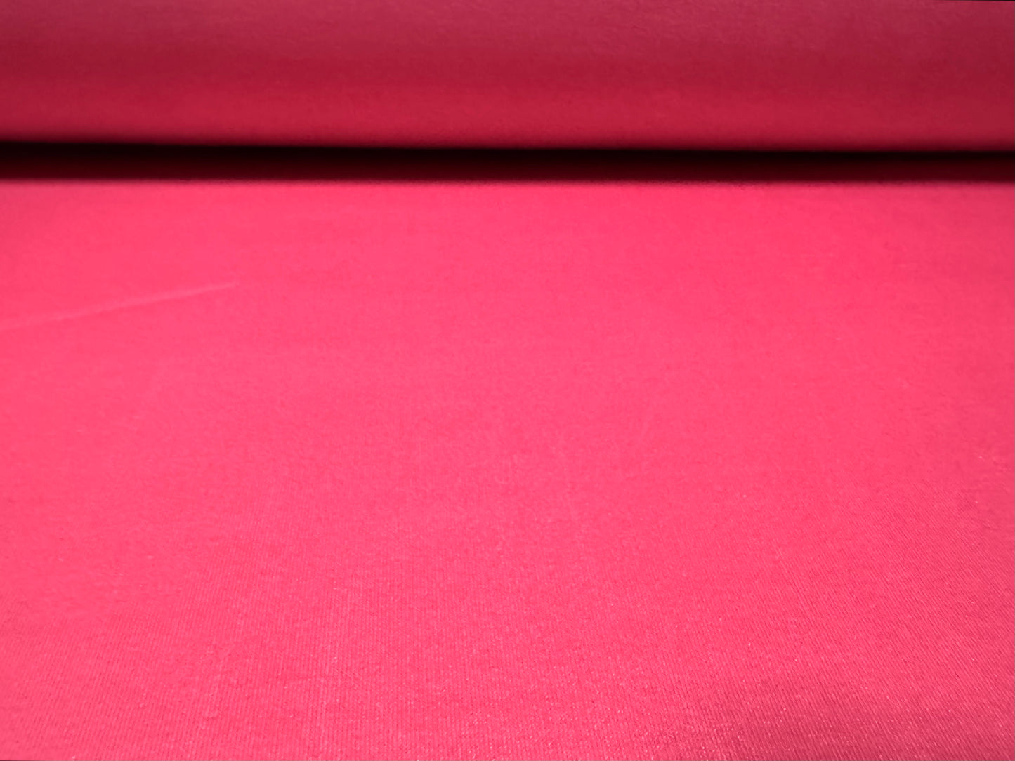 P.U. coated stretch spandex ciré wet look jersey fabric, per metre - plain - hot pink