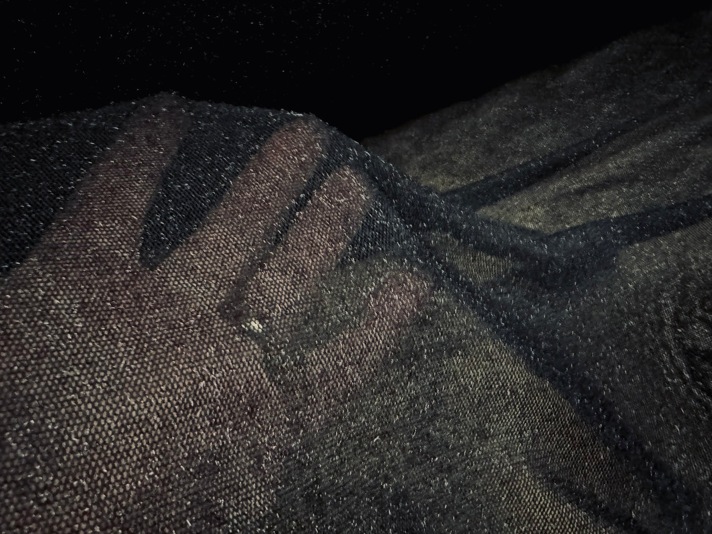 Stretch spandex crepe mesh net fabric, per metre - black sparkle