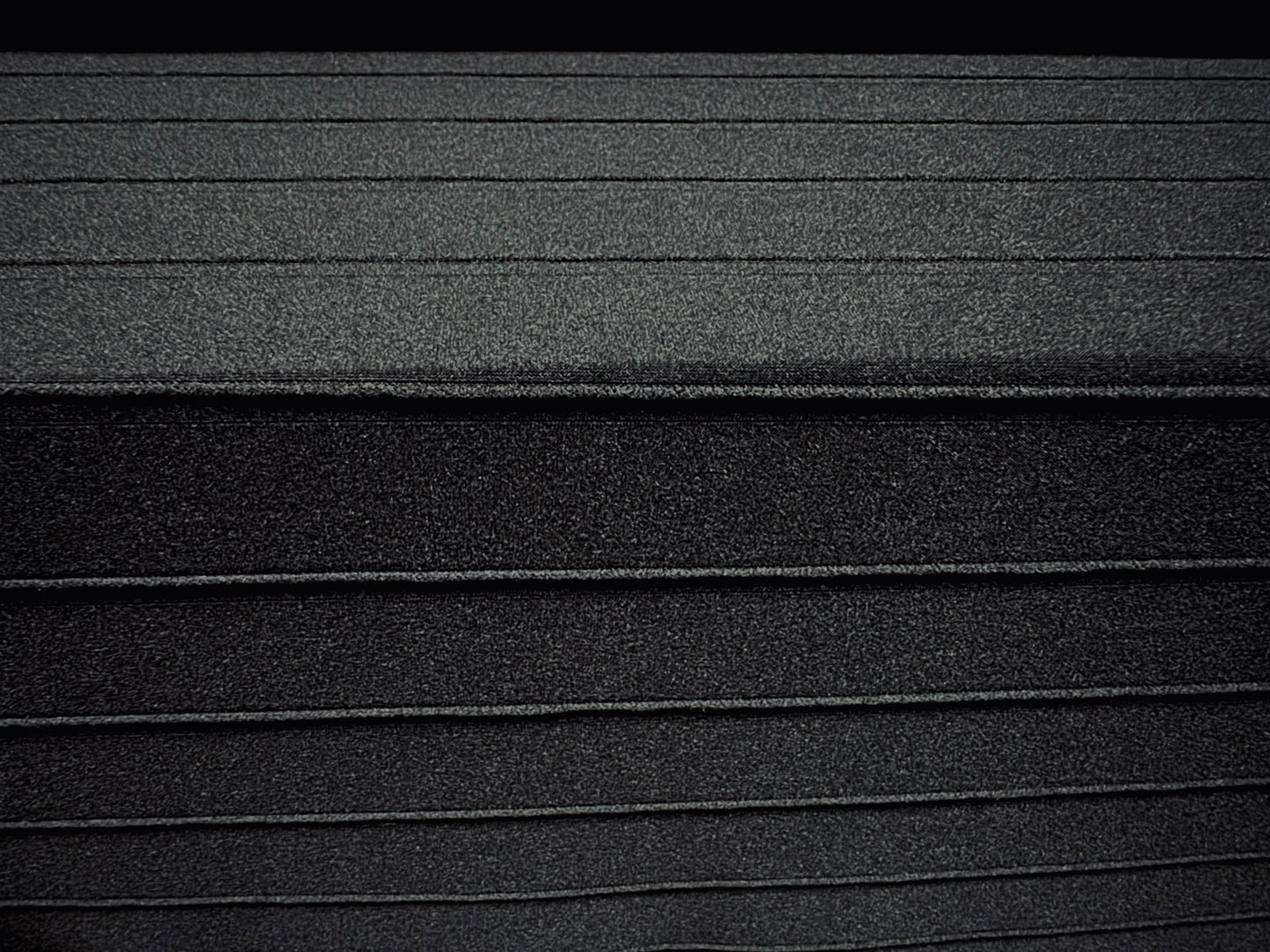 Soft touch stretch spandex single jersey fabric, per metre - raised pinstripe jacquard - black