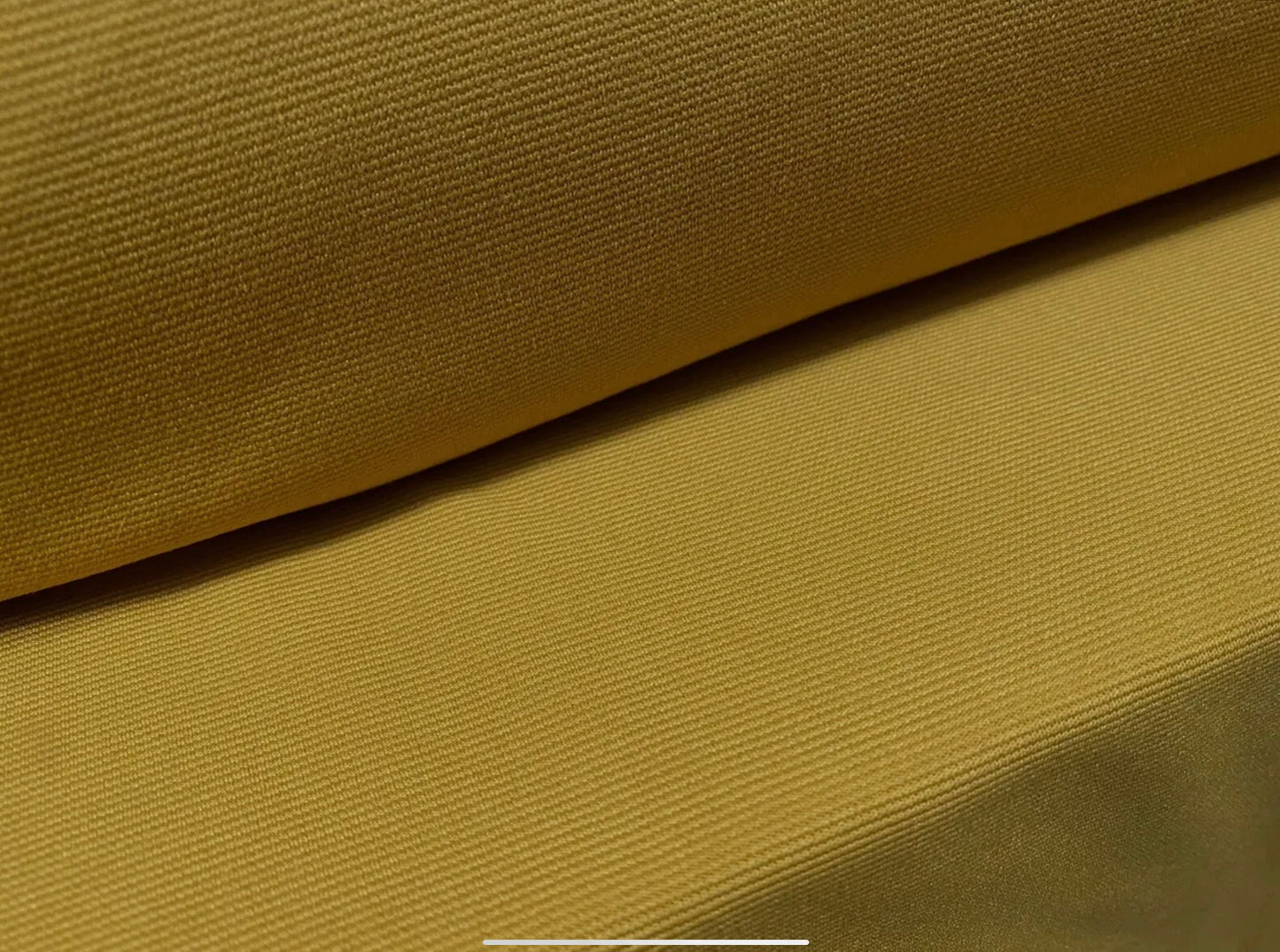 Fine Ottoman Rib Stretch Spandex Double Jersey Fabric, Per Metre - Plain - Dijon mustard