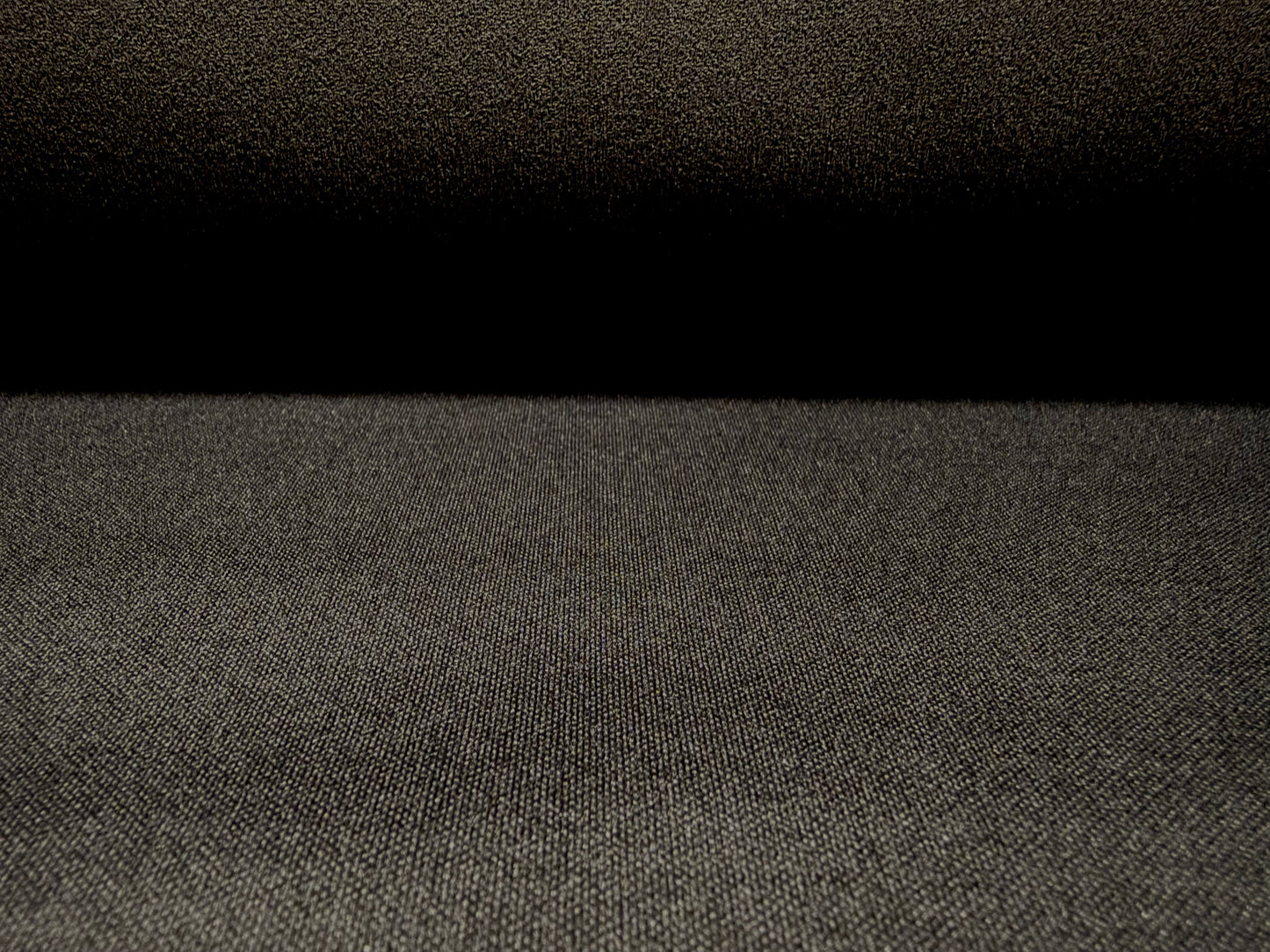 Bonded scuba crepe heavyweight dual face jersey fabric, per metre - plain - black