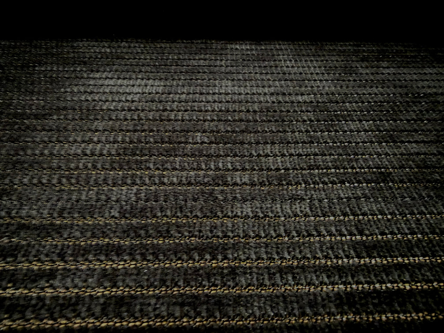 Soft velour knit fabric, per metre - stripe - black