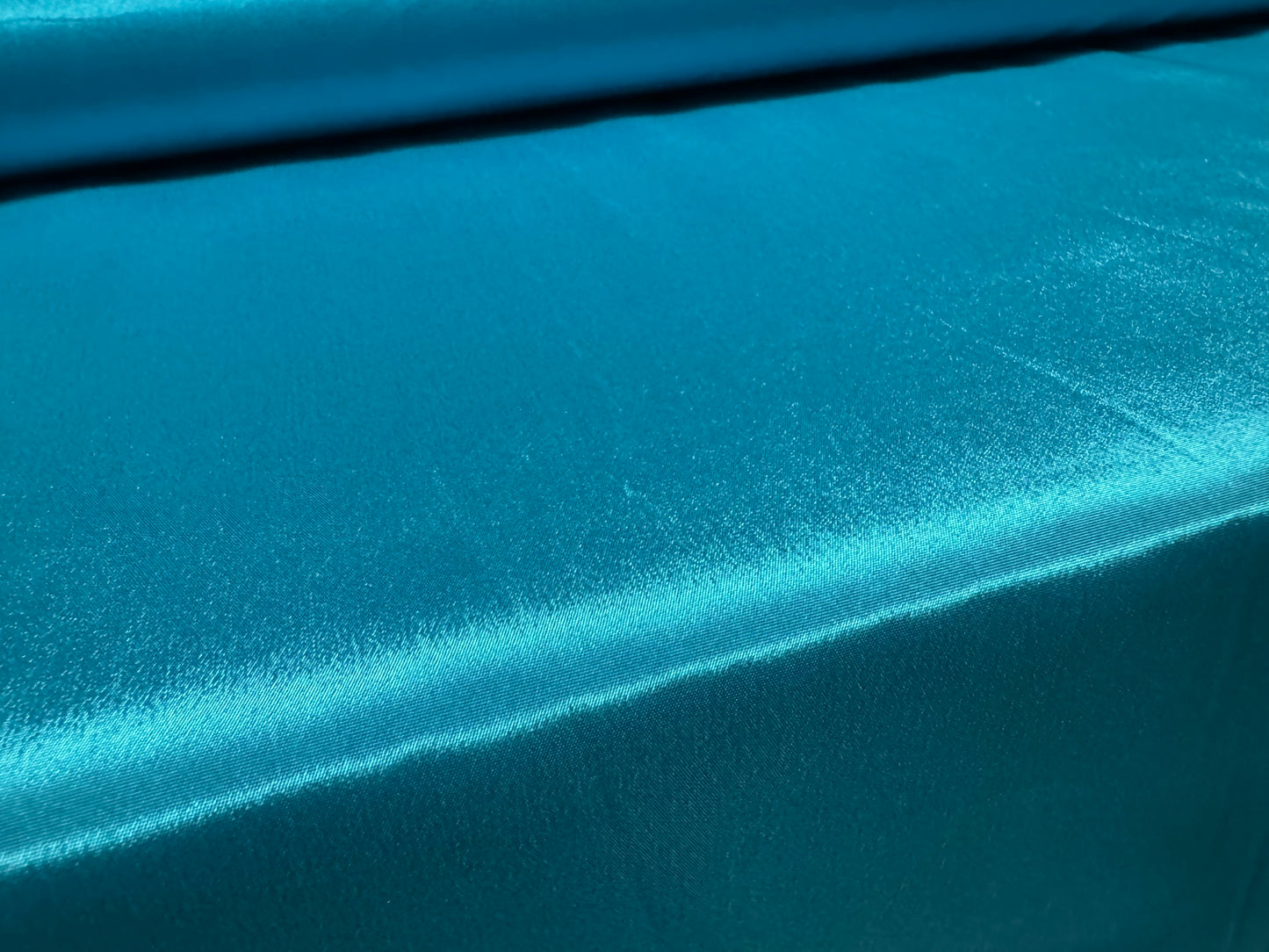 Crepe de chine woven dress fabric, per metre - plain - Caribbean Blue