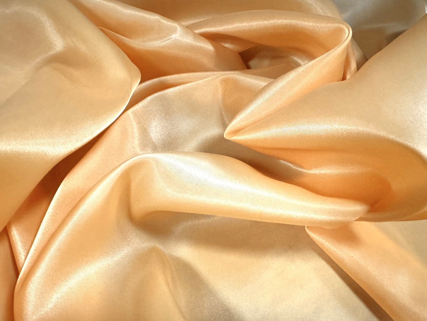 Sateen plain weave lightweight dress fabric, per metre - peach