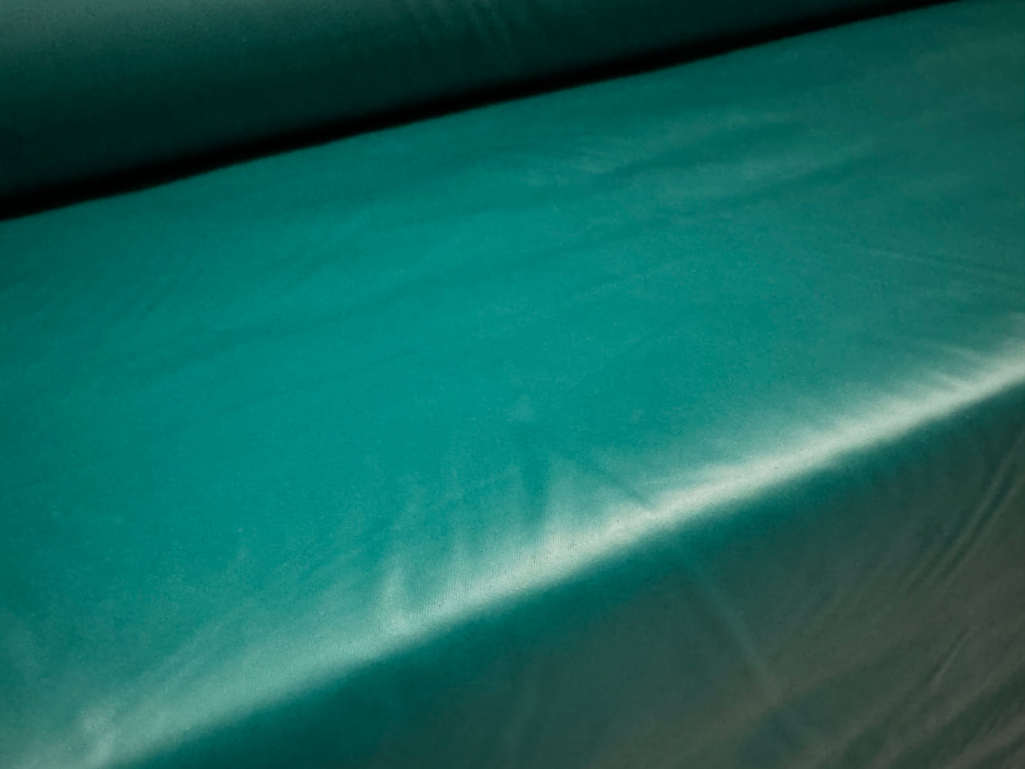 Coated nylon fabric, per metre - plain - jade green