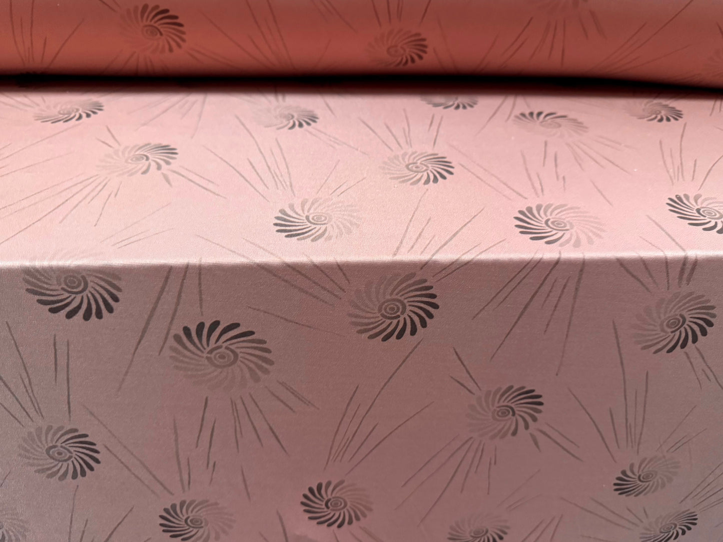 ITY stretch spandex single jersey fabric, per metre - flower circle print - pink