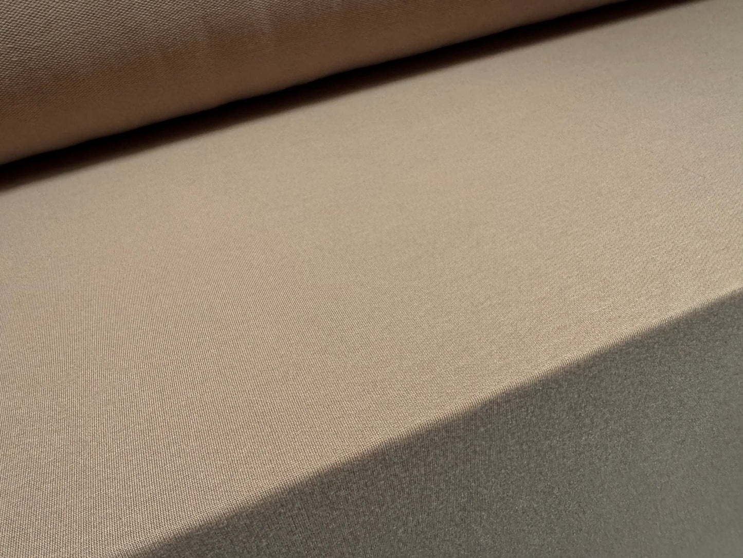Soft handle loopback French Terry jersey fabric, per metre - Plain - wild mink