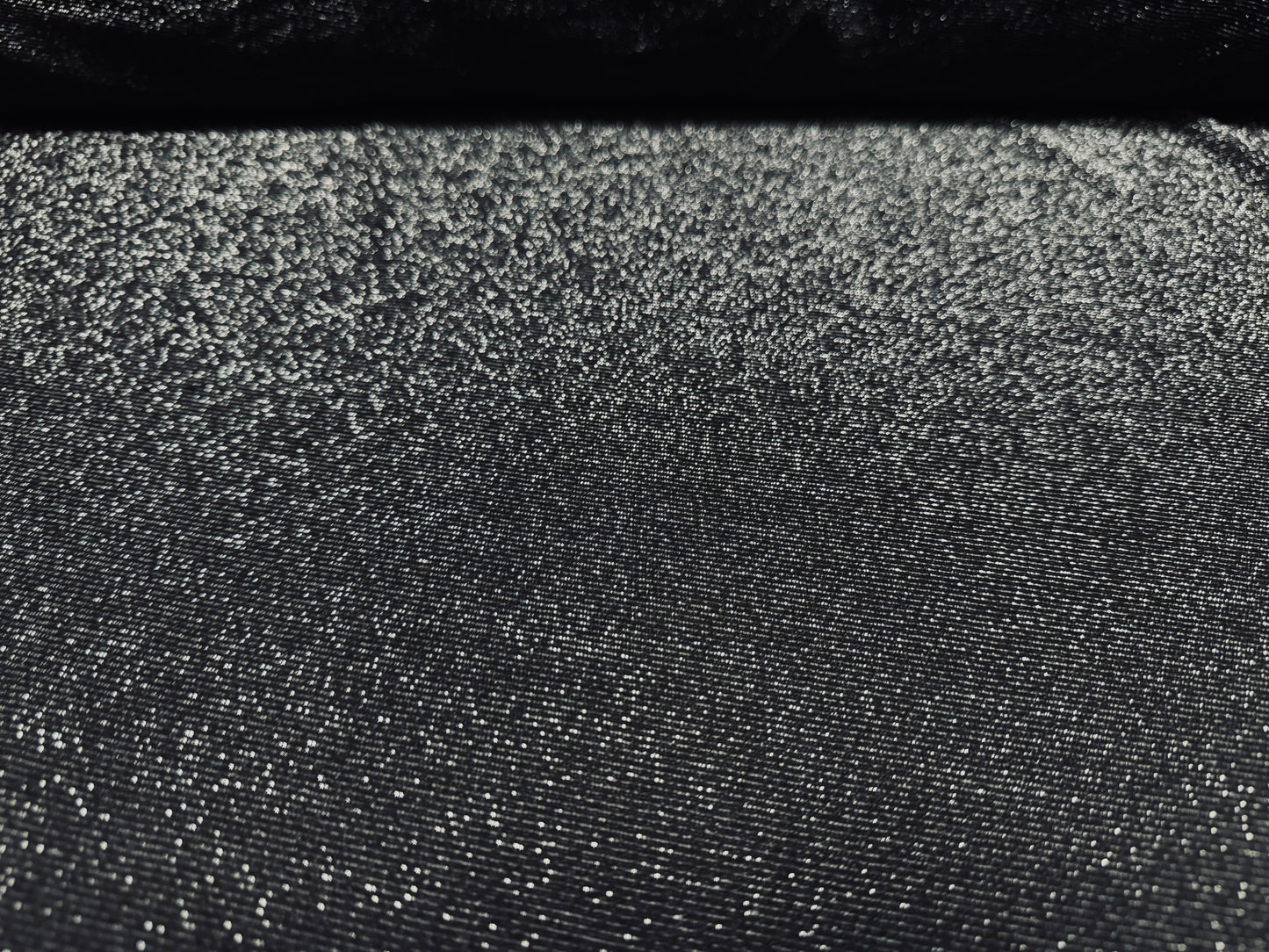 Metallic lightweight single jersey fashion fabric, per metre - lurex sparkle - charcoal grey & silver