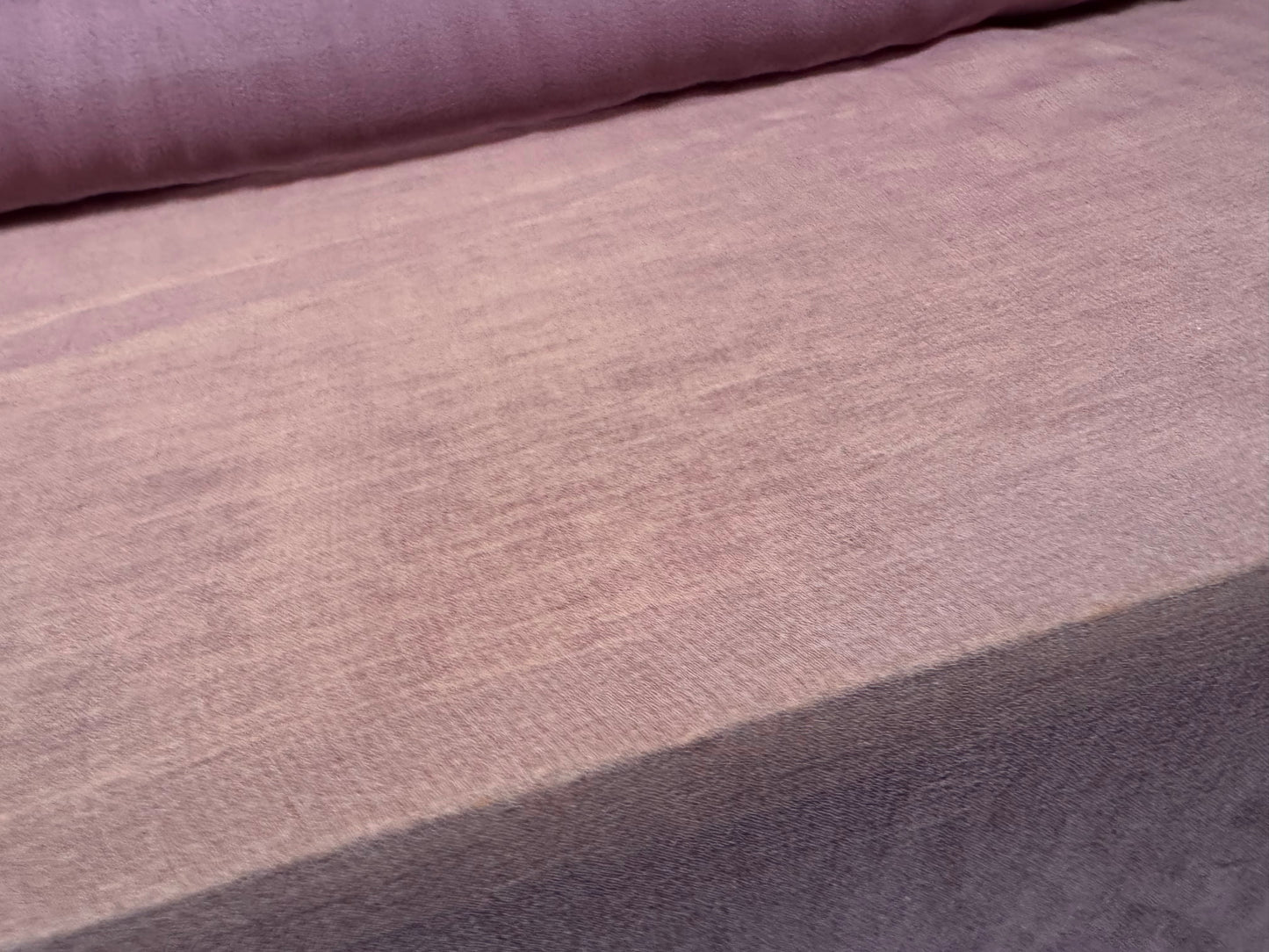 Lightweight rayon chiffon crepe fabric, per metre - plain - mauve