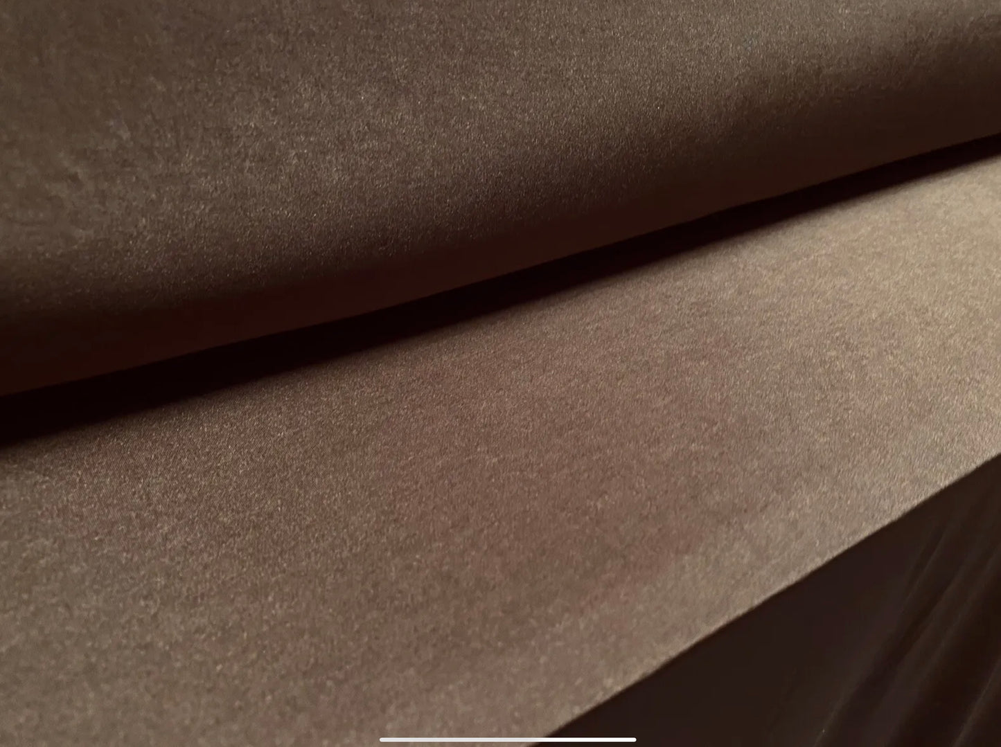 Soft touch spandex stretch jersey dress fabric, per metre - plain - walnut brown
