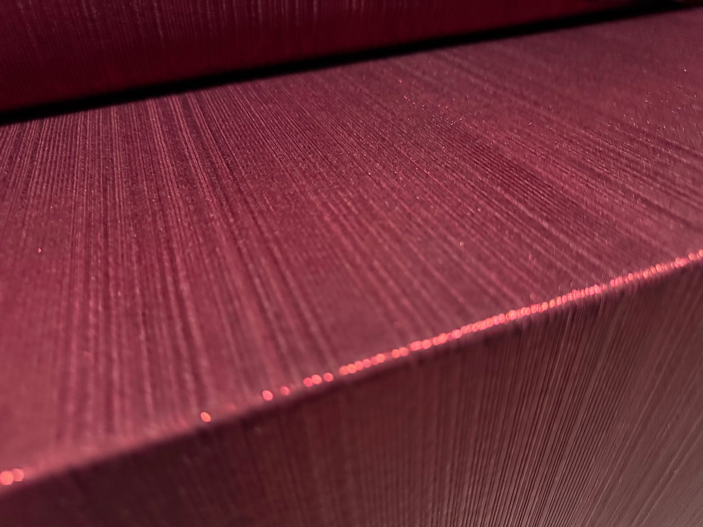 Metallic lamé stretch spandex ribbed jersey fabric, per metre - plain - burgundy