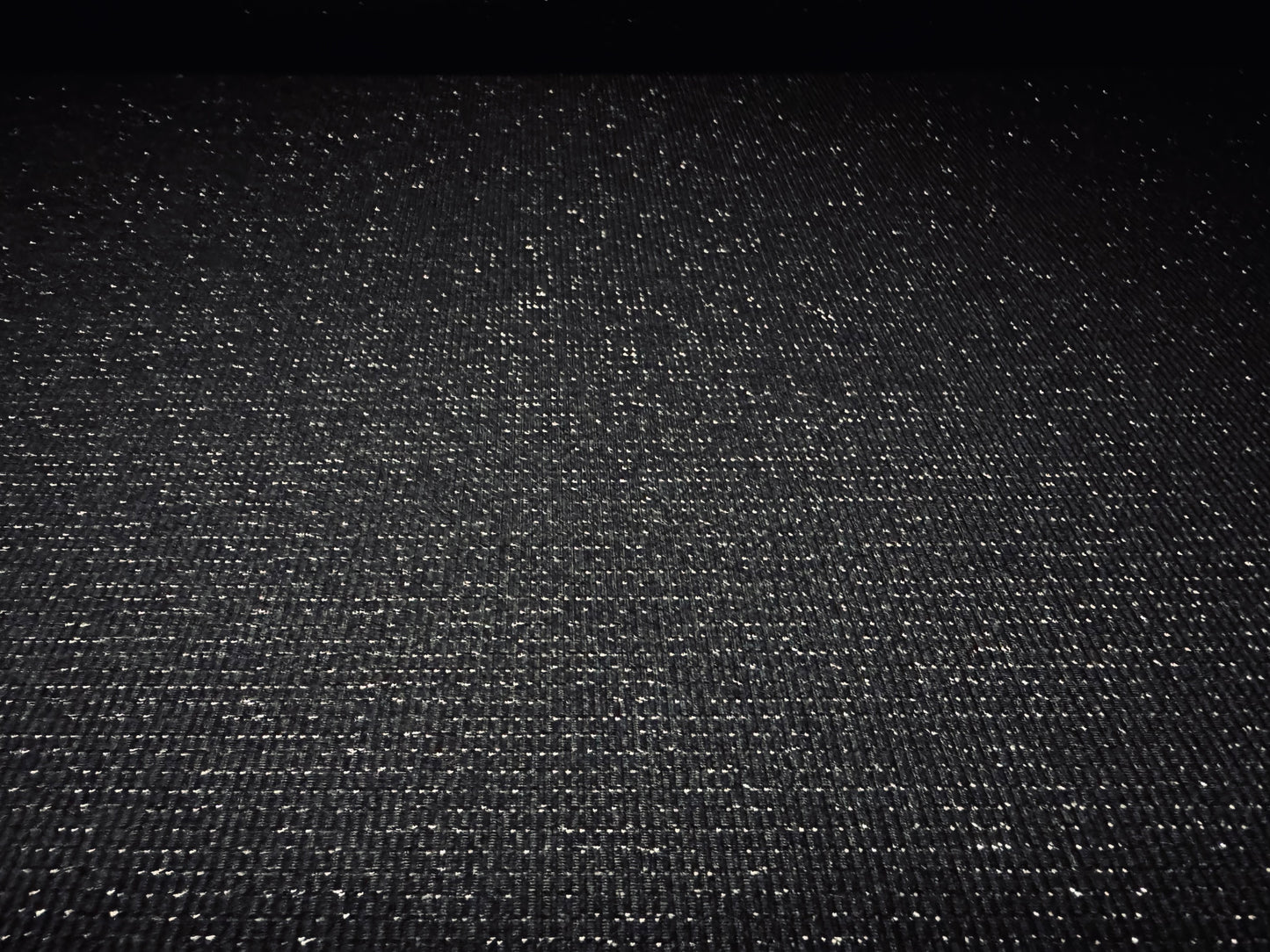 Metallic stretch knitwear jersey fabric, per metre - black with silver lurex