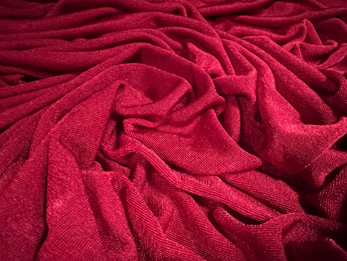 Slinky Stretch spandex jersey fabric, per metre - plain - crimson
