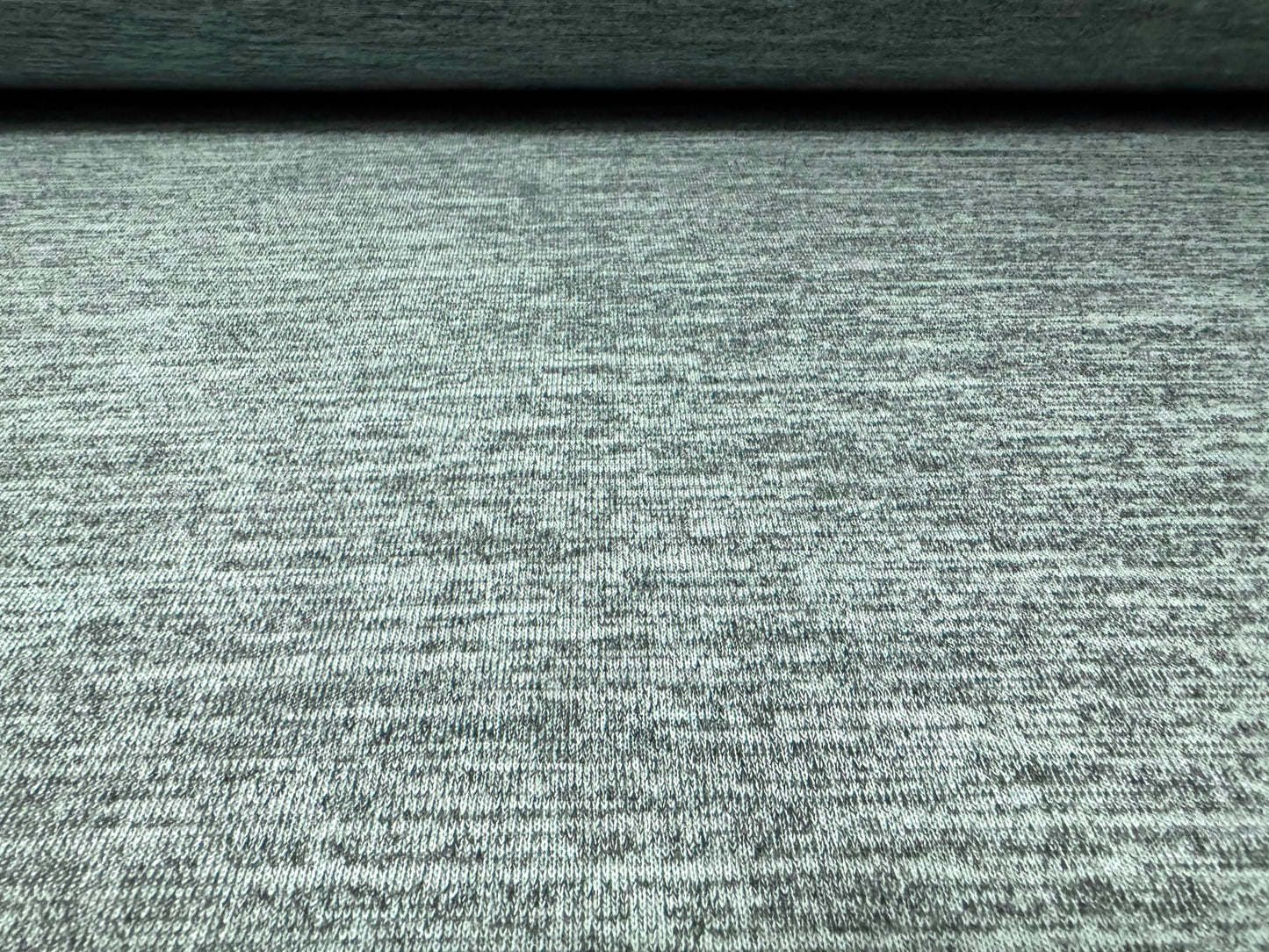 Single jersey knit fashion fabric, per metre - melange - aqua
