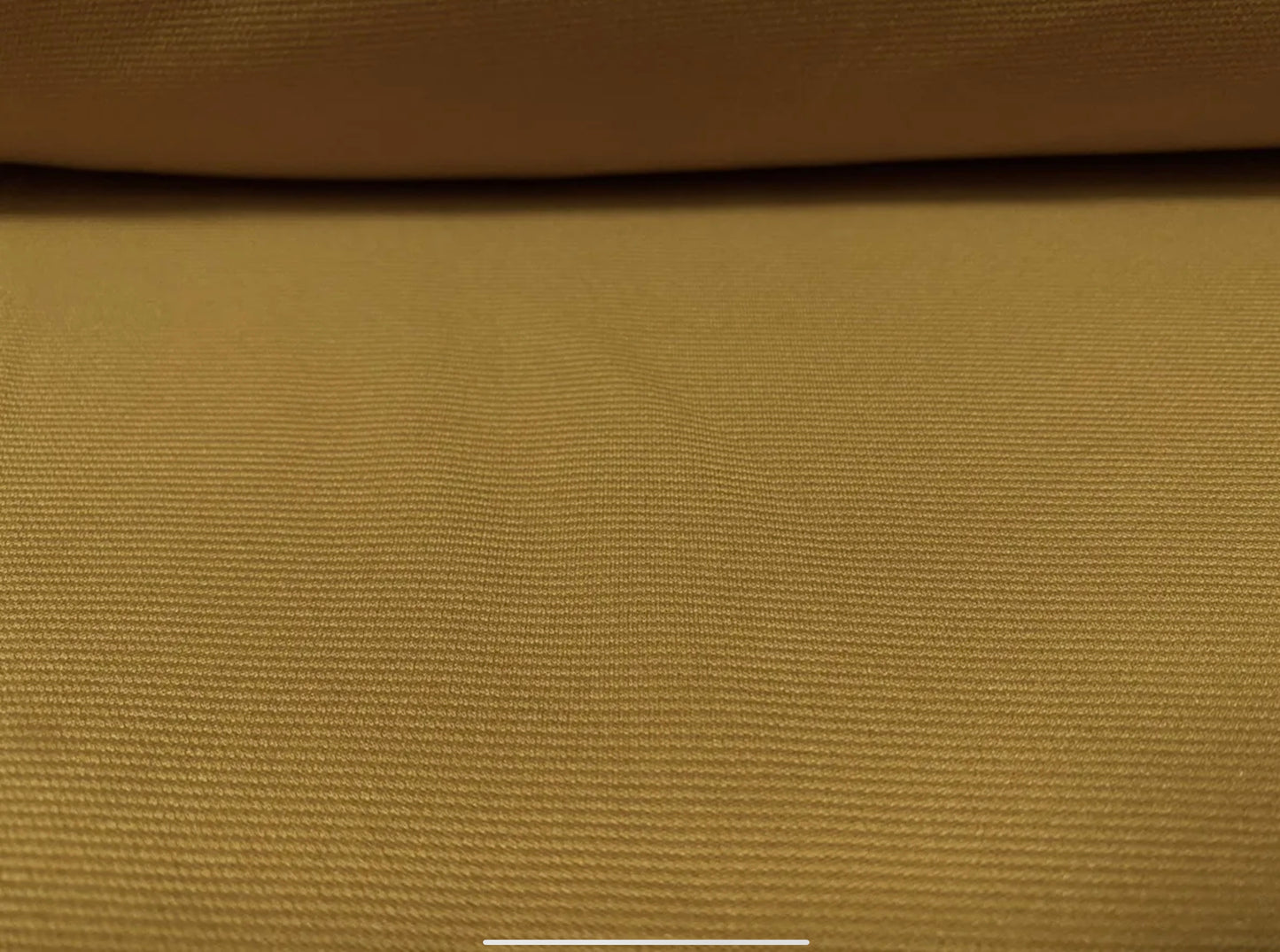 Fine Ottoman Rib Stretch Spandex Double Jersey Fabric, Per Metre - Plain - Dijon mustard