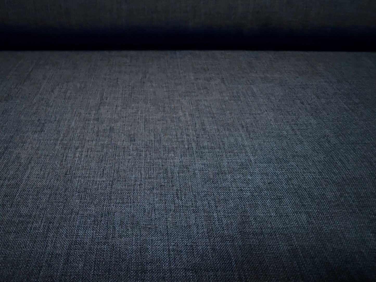 Linen look cationic woven dress trouser skirt fabric, per metre - plain - dark navy blue