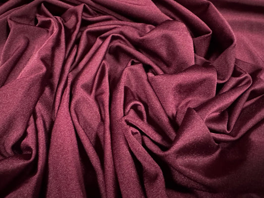 Swimwear stretch spandex jersey fabric, per metre - plain - plum