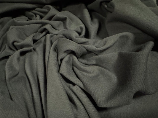 Cotton single jersey fabric, per metre - plain - grey with hint of green
