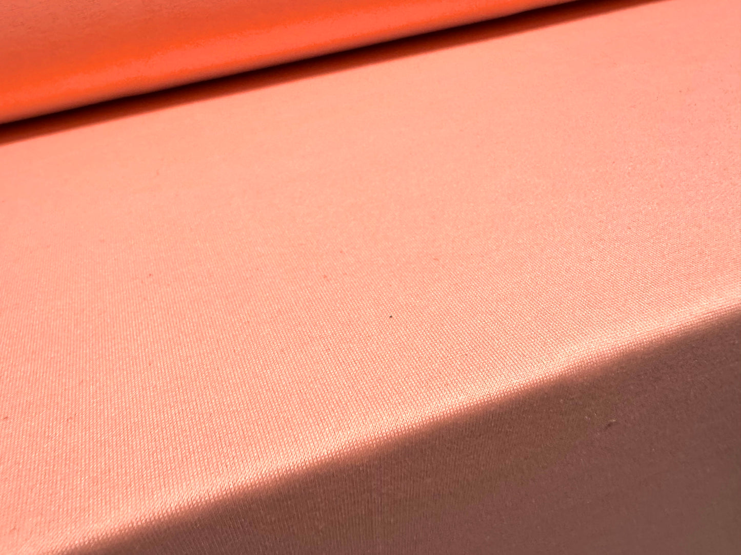 Soft touch spandex stretch jersey dress fabric, per metre - plain - fluorescent peach