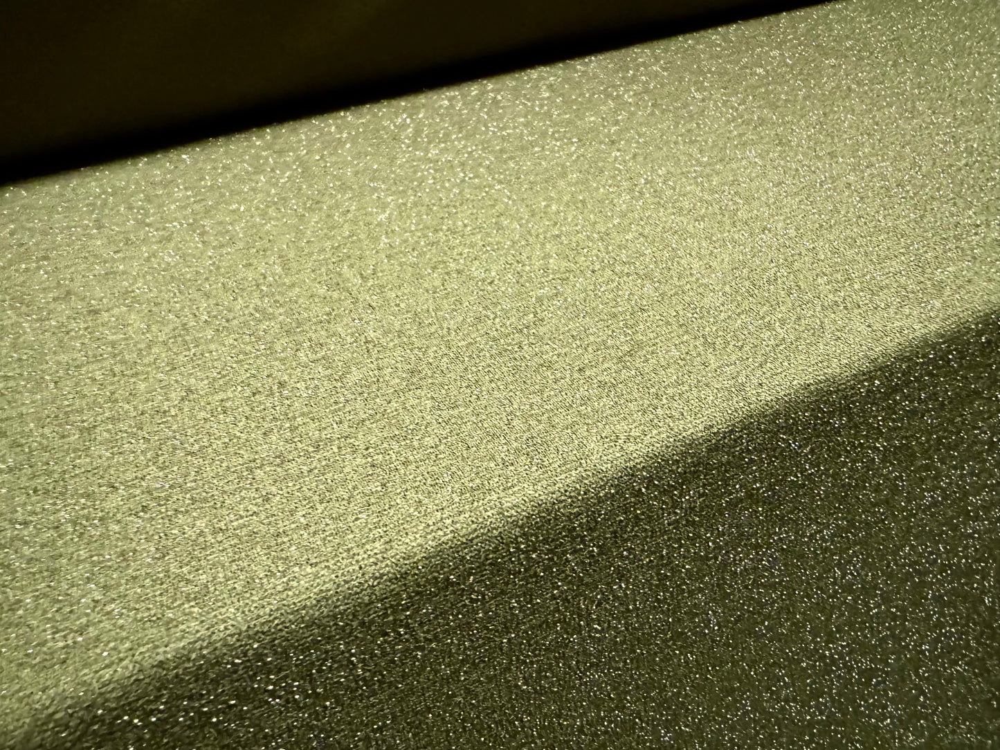 Metallic scuba stretch spandex double jersey fabric, per metre - khaki with silver lurex