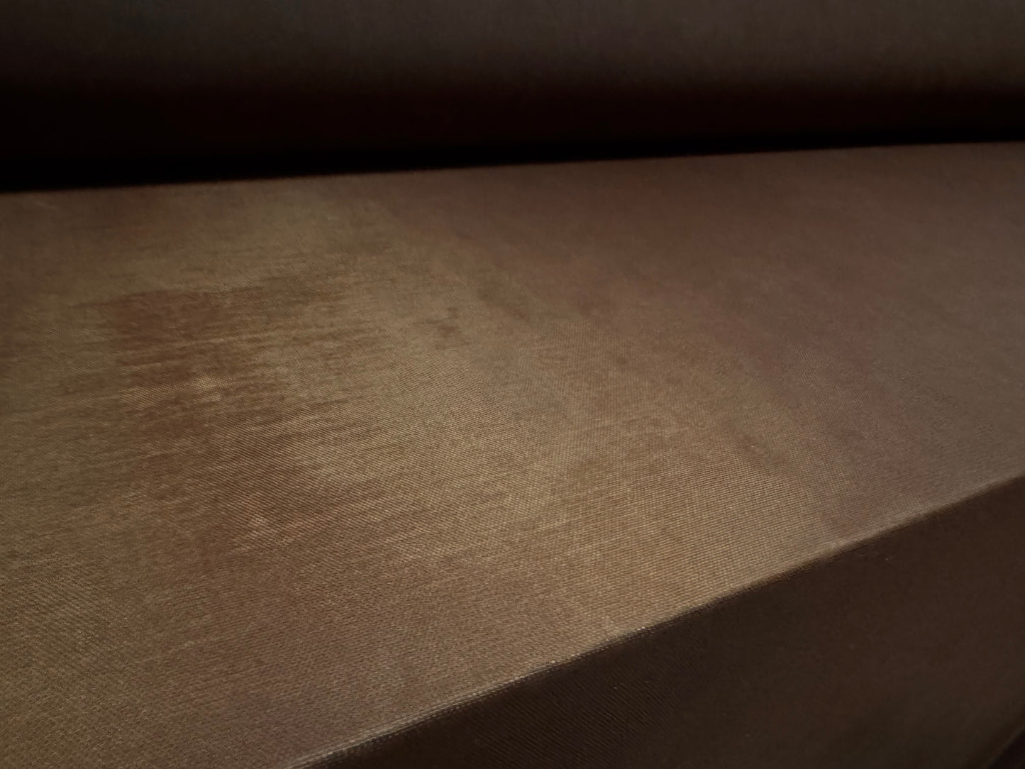 Power mesh net stretch spandex fabric, per metre - plain - chocolate brown