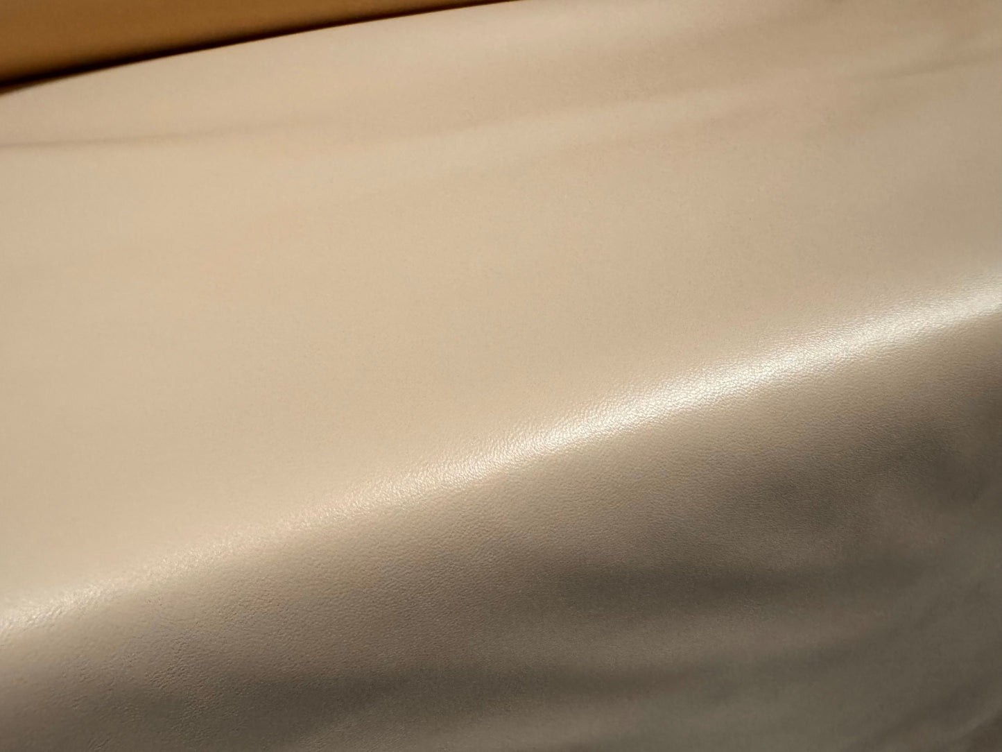P.U. coated stretch spandex pvc jersey fabric, per metre - plain - matte buff
