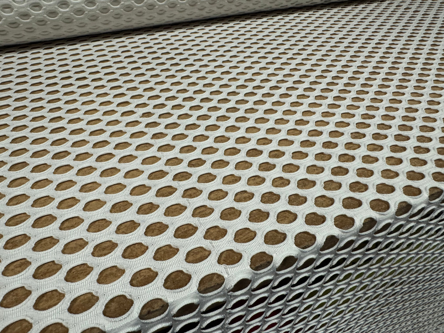 Stretch spandex jumbo fishnet mesh fabric, per metre - ivory