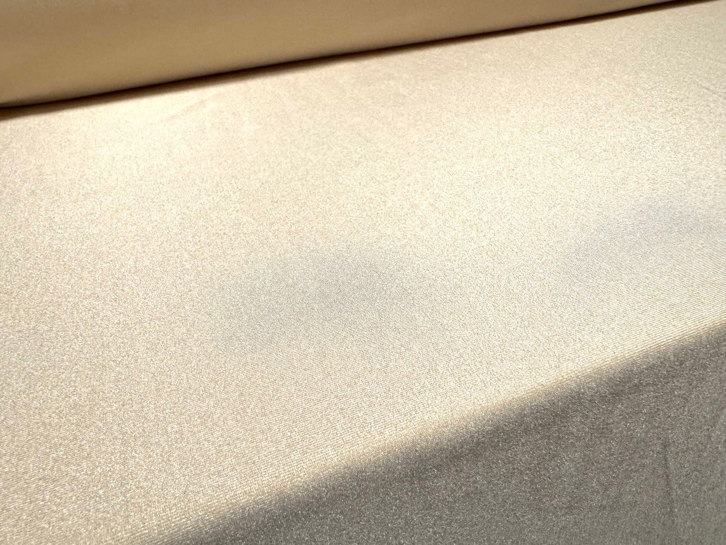 Swimwear stretch spandex jersey fabric, per metre - plain - clotted cream