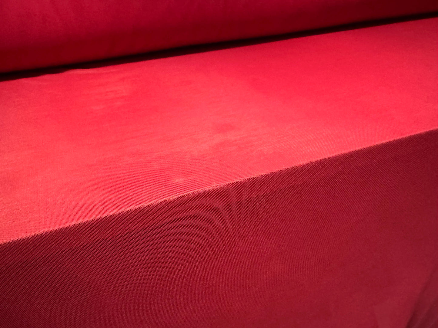 Power mesh net stretch spandex fabric, per metre - plain - red