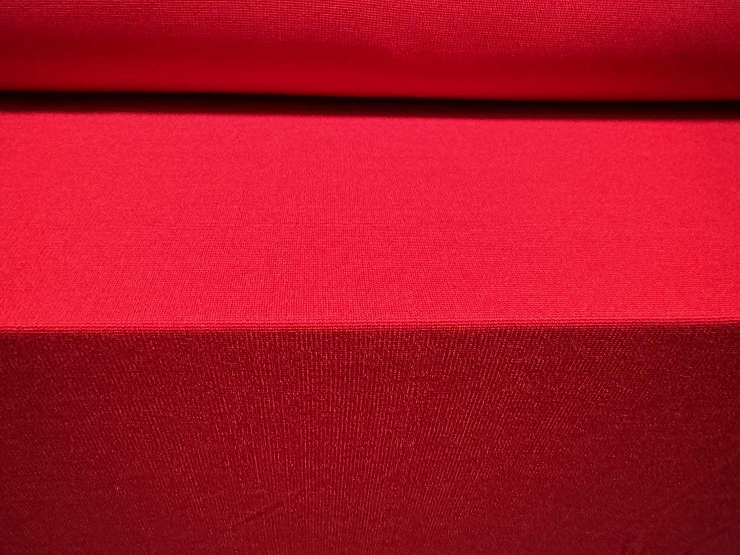 Morgan crepe double jersey stretch fabric, per metre - plain - bright red