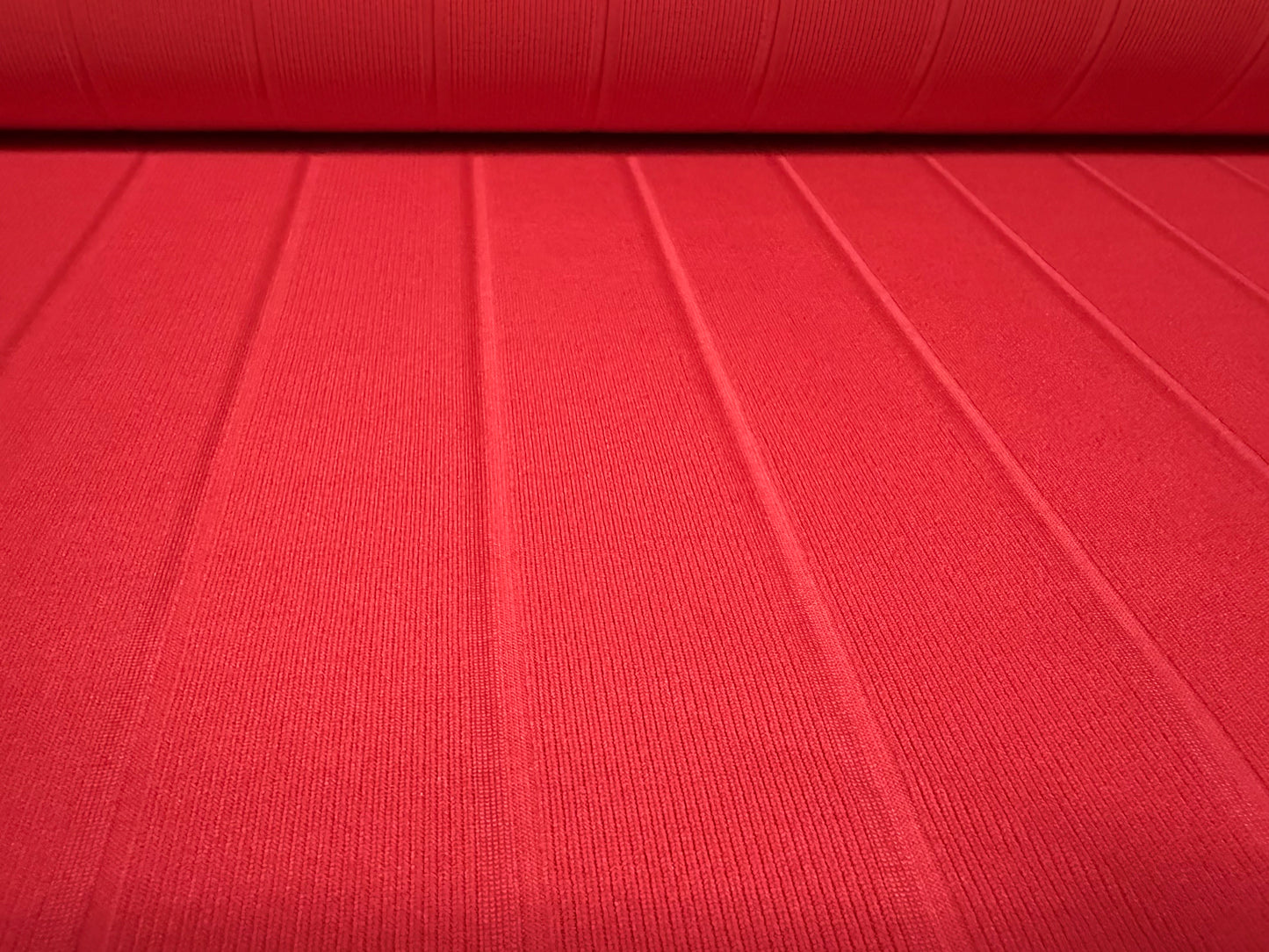 Bandage rib stretch spandex bodycon jersey fabric, per metre - plain - coral