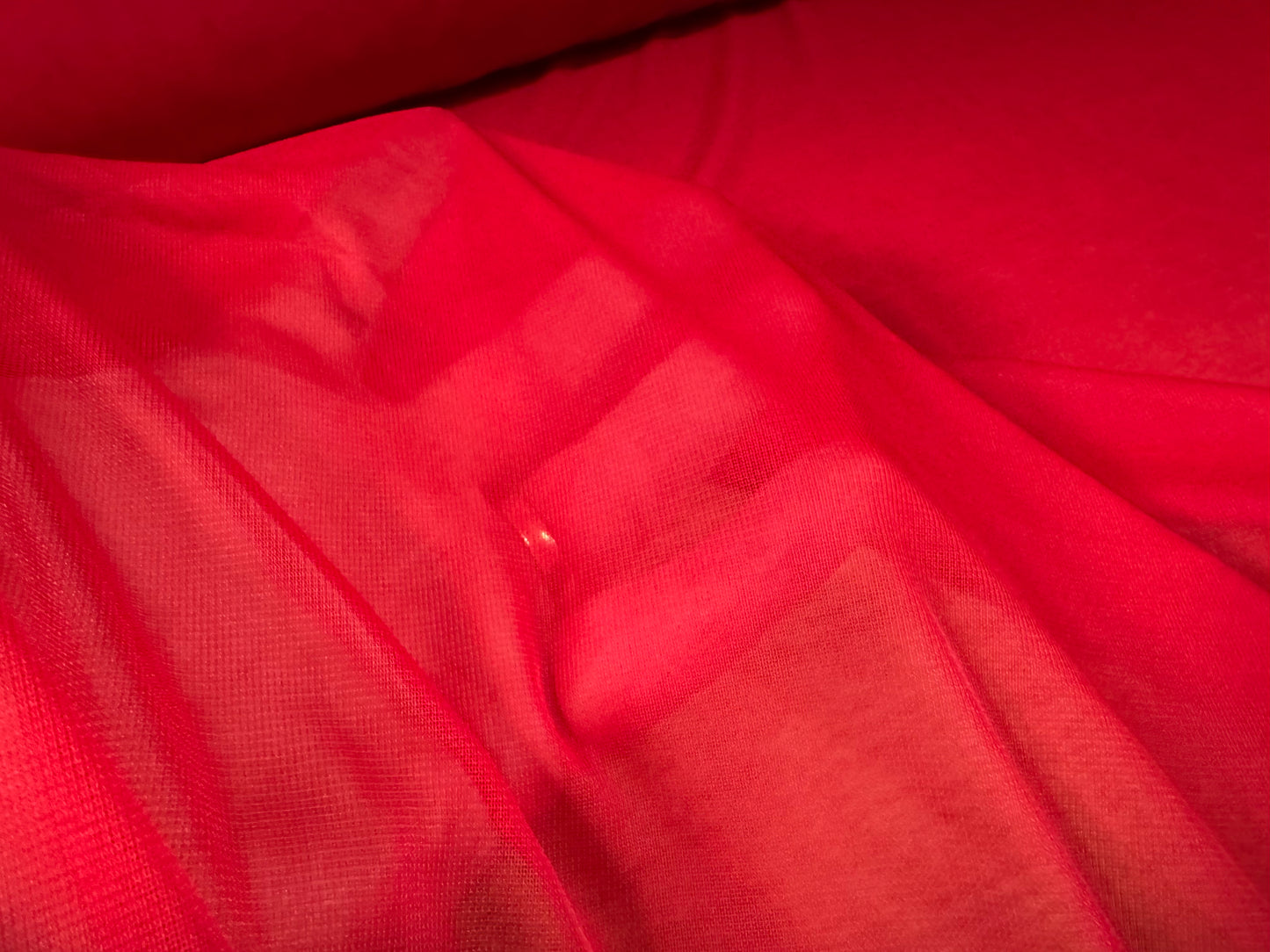 Chiffon jersey fabric, per metre - plain - red