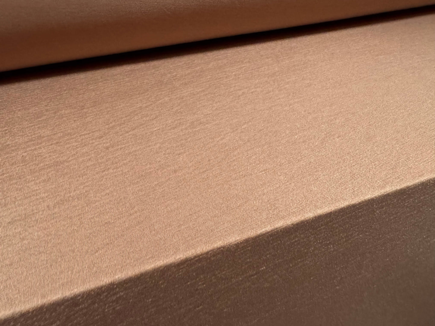 Finely textured stretch spandex single jersey fabric, per metre - plain - rose beige