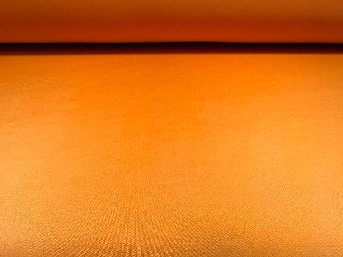 Soft touch spandex stretch jersey dress fabric, per metre - plain - tangerine