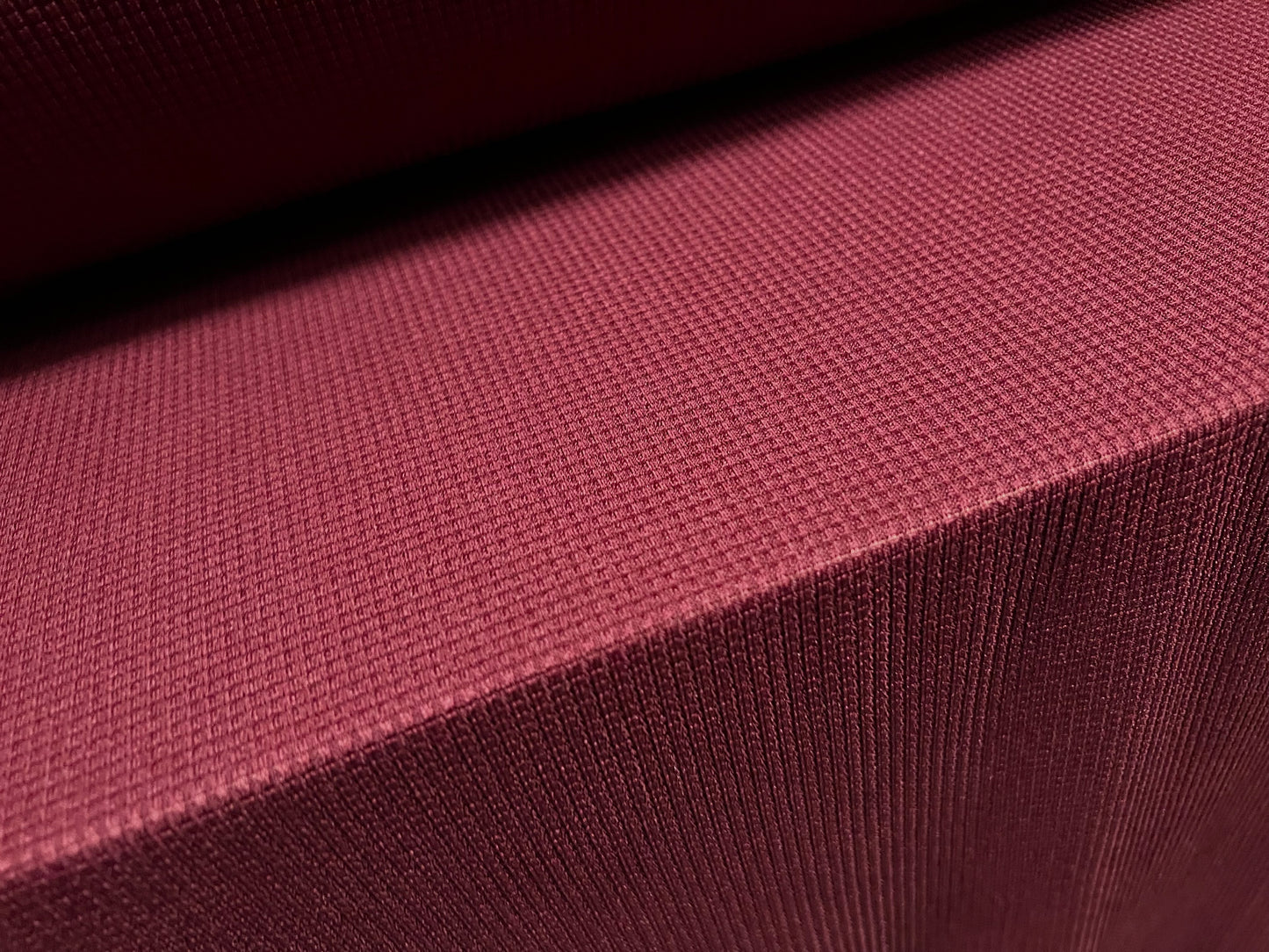 Waffle stretch spandex jersey bodycon fabric, per metre - plain - wine