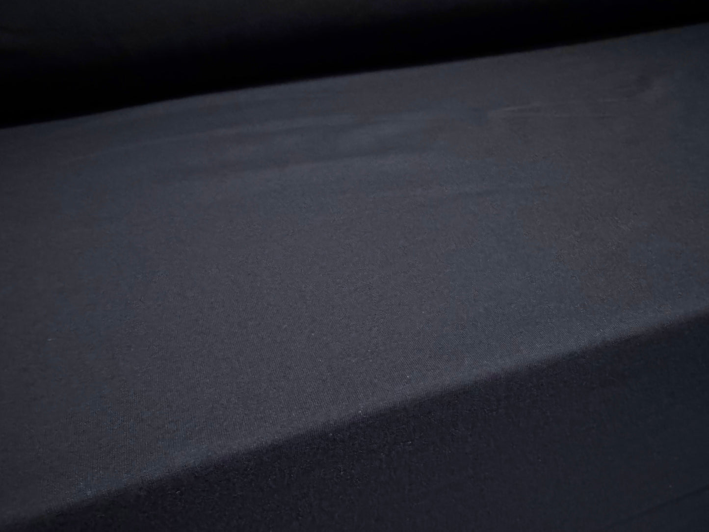 Cotton spandex stretch single jersey fabric, per metre - plain - dark navy blue