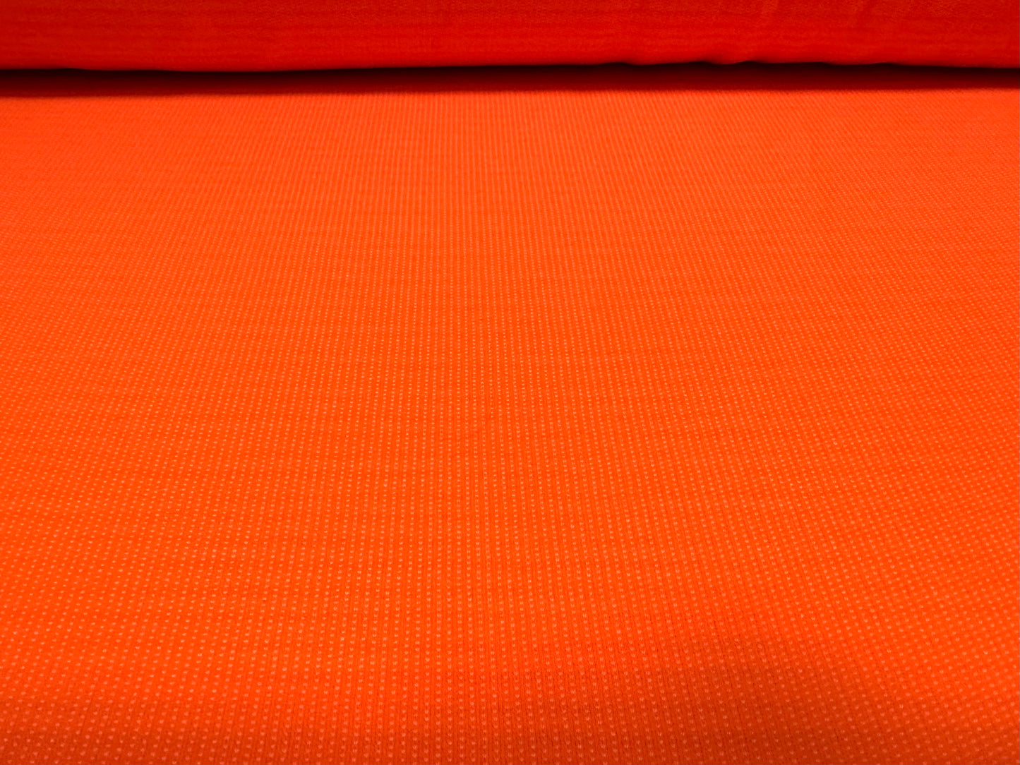 Double jersey knit fabric, per metre - plain - bright orange