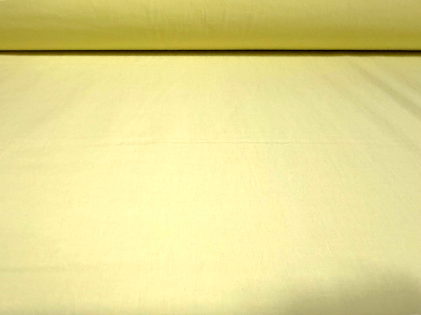 Washed cotton plain weave fabric, per metre - lemon sorbet