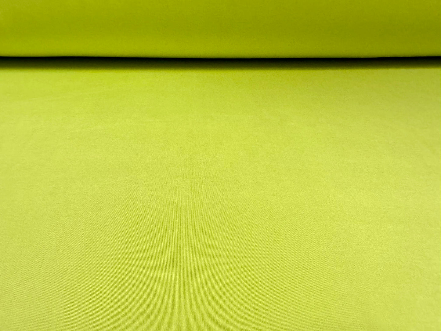 Soft touch spandex stretch jersey dress fabric, per metre - plain - lime