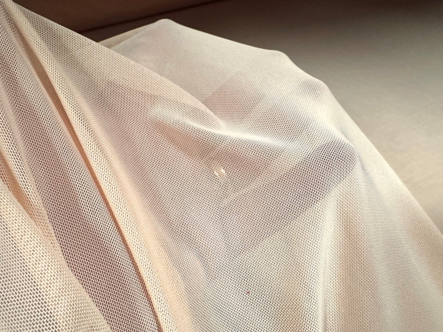 Power mesh net stretch spandex fabric, per metre - plain - pink skin tone