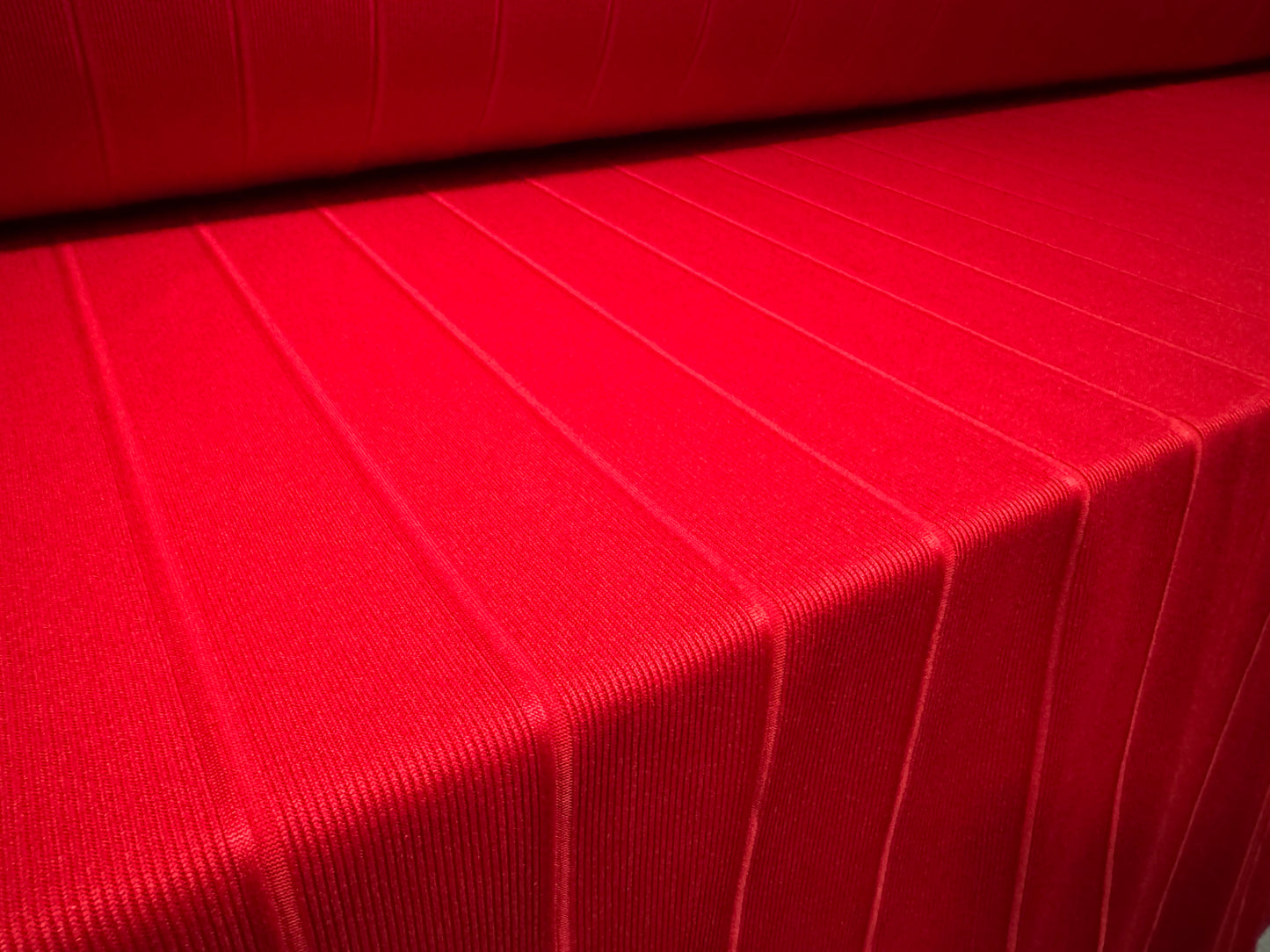 Bandage rib stretch spandex bodycon jersey fabric, per metre - plain - bright red