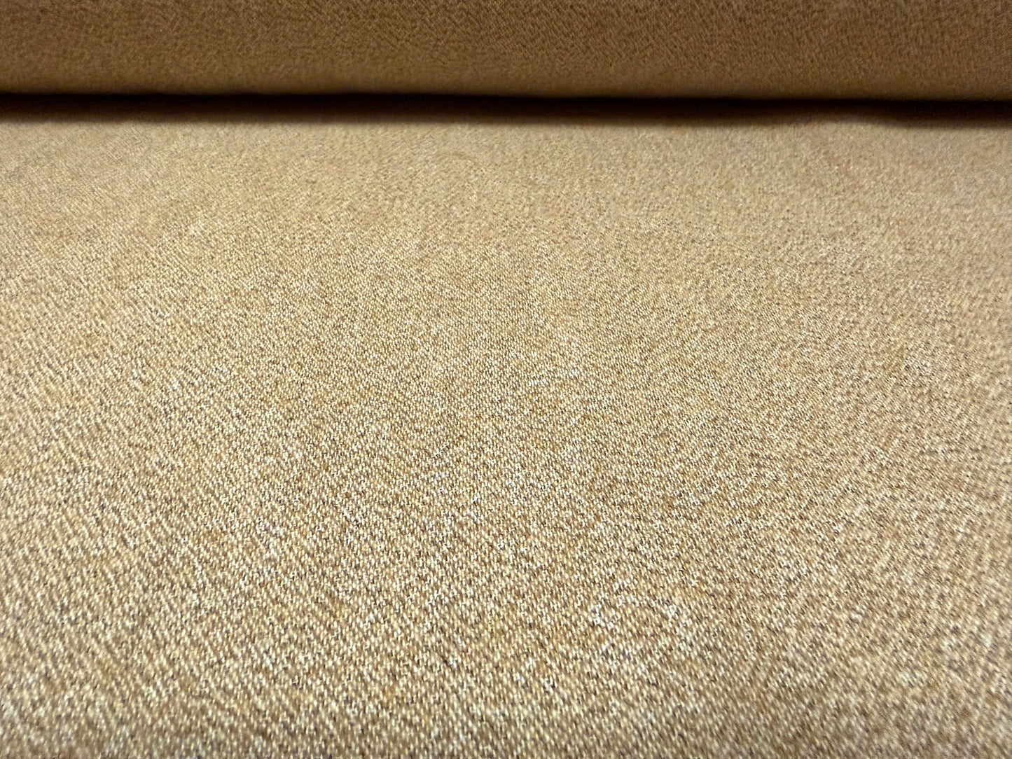 Soft wool flannel suiting fabric, per metre - salt & pepper melange - beige